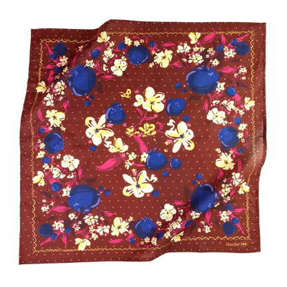 Meg Bandana flat lay showing the full vintage-inspired print