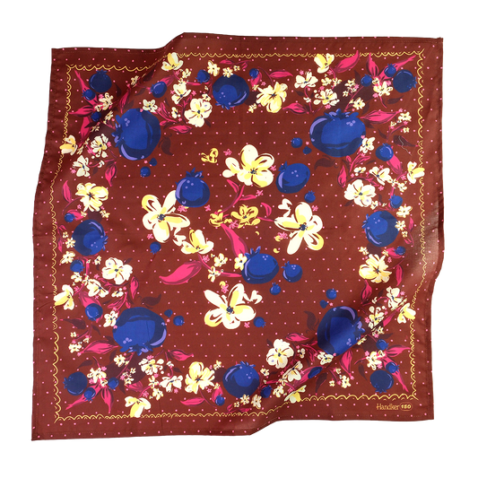 Meg Bandana flat lay showing the full vintage-inspired print