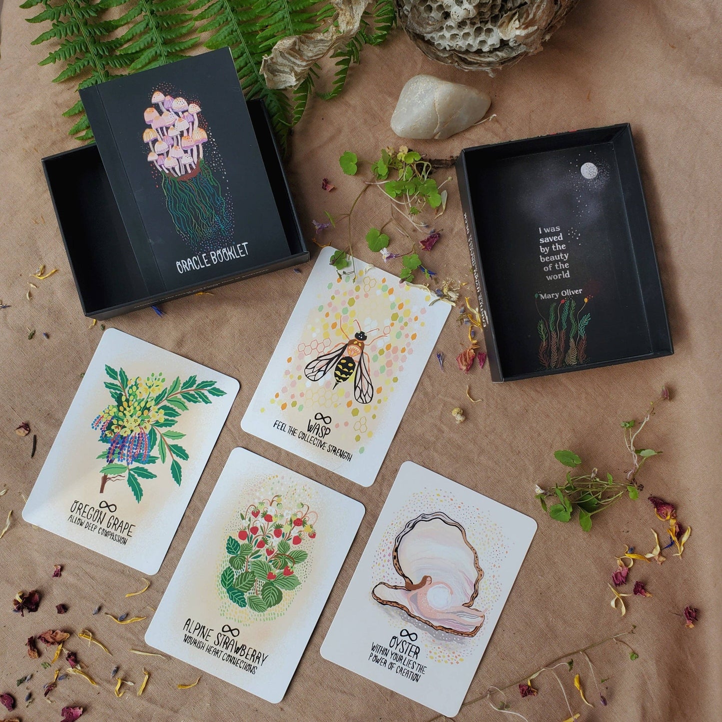 Earth's Hymn Oracle Deck - 45 Cards & Guidebook