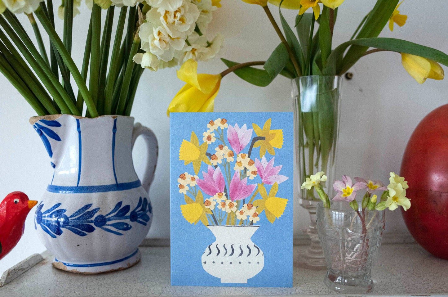 Spring Flowers Card flat