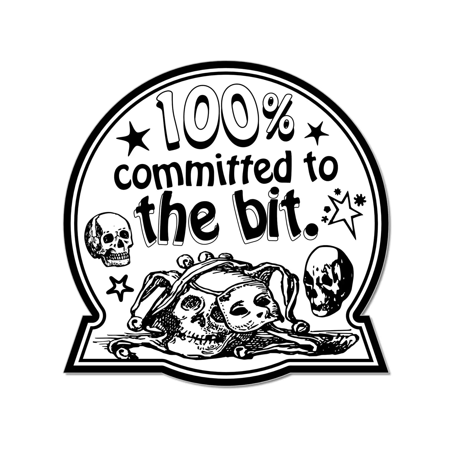 Committed To the Bit Sticker