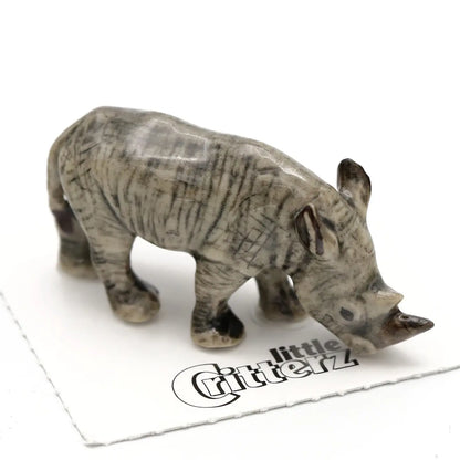 Zulu White Rhino Porcelain Miniature