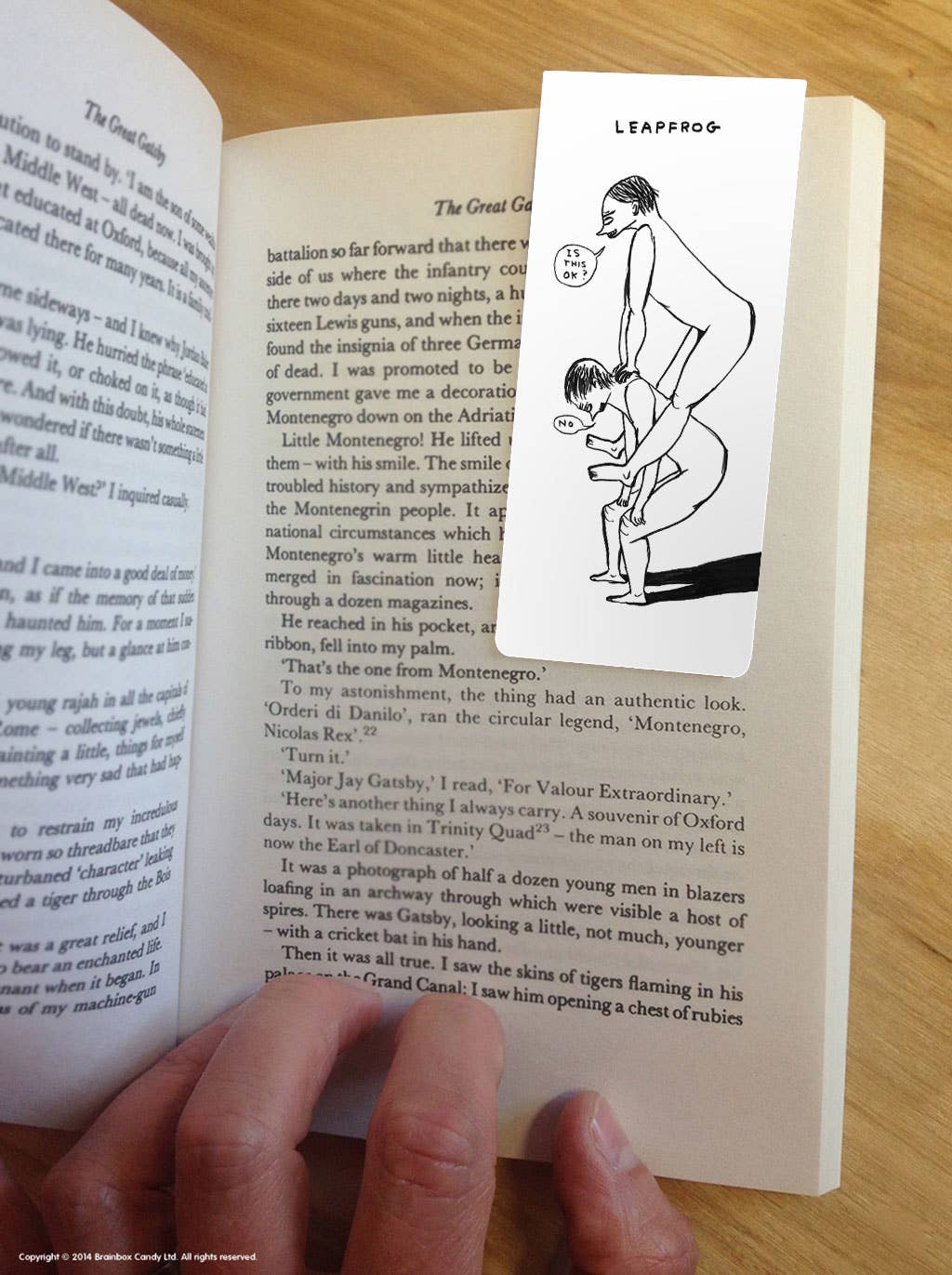 David Shrigley x Brainbox Candy Leapfrog magnetic bookmark, packaging detail - PABOOM