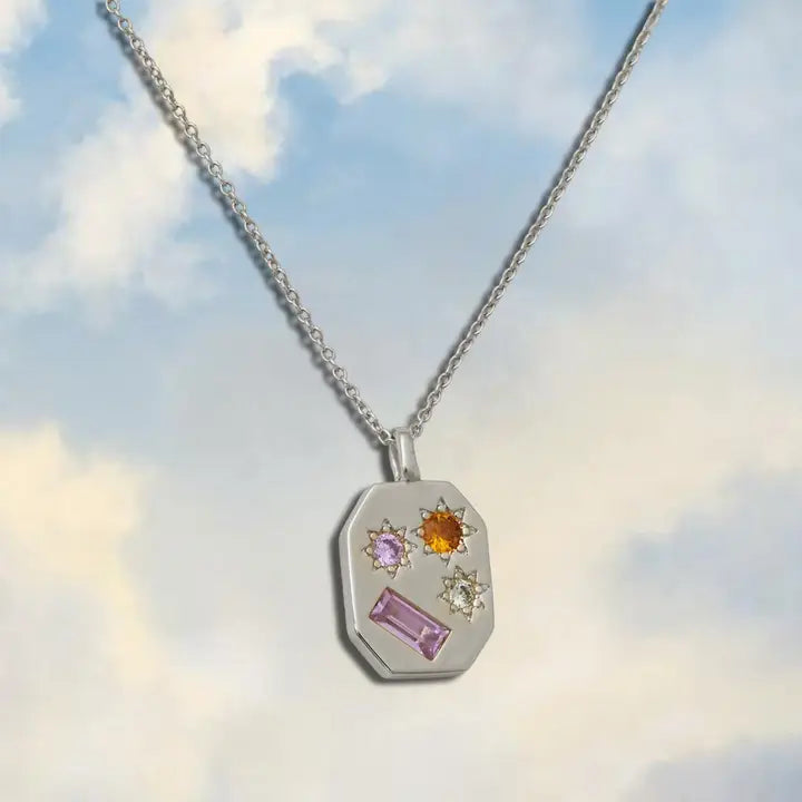 Kaleidoscope Disco Necklace - Silver