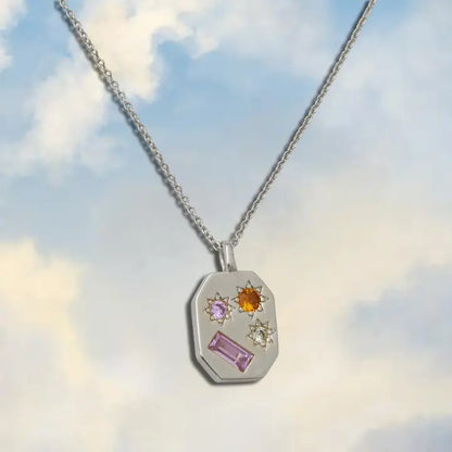 Kaleidoscope Disco Necklace - Silver