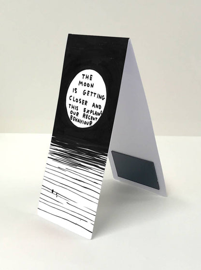 David Shrigley x Brainbox Candy The Moon magnetic bookmark, packaging detail - PABOOM