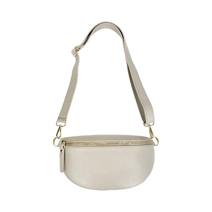 Grained Leather Belt Bag - Camel