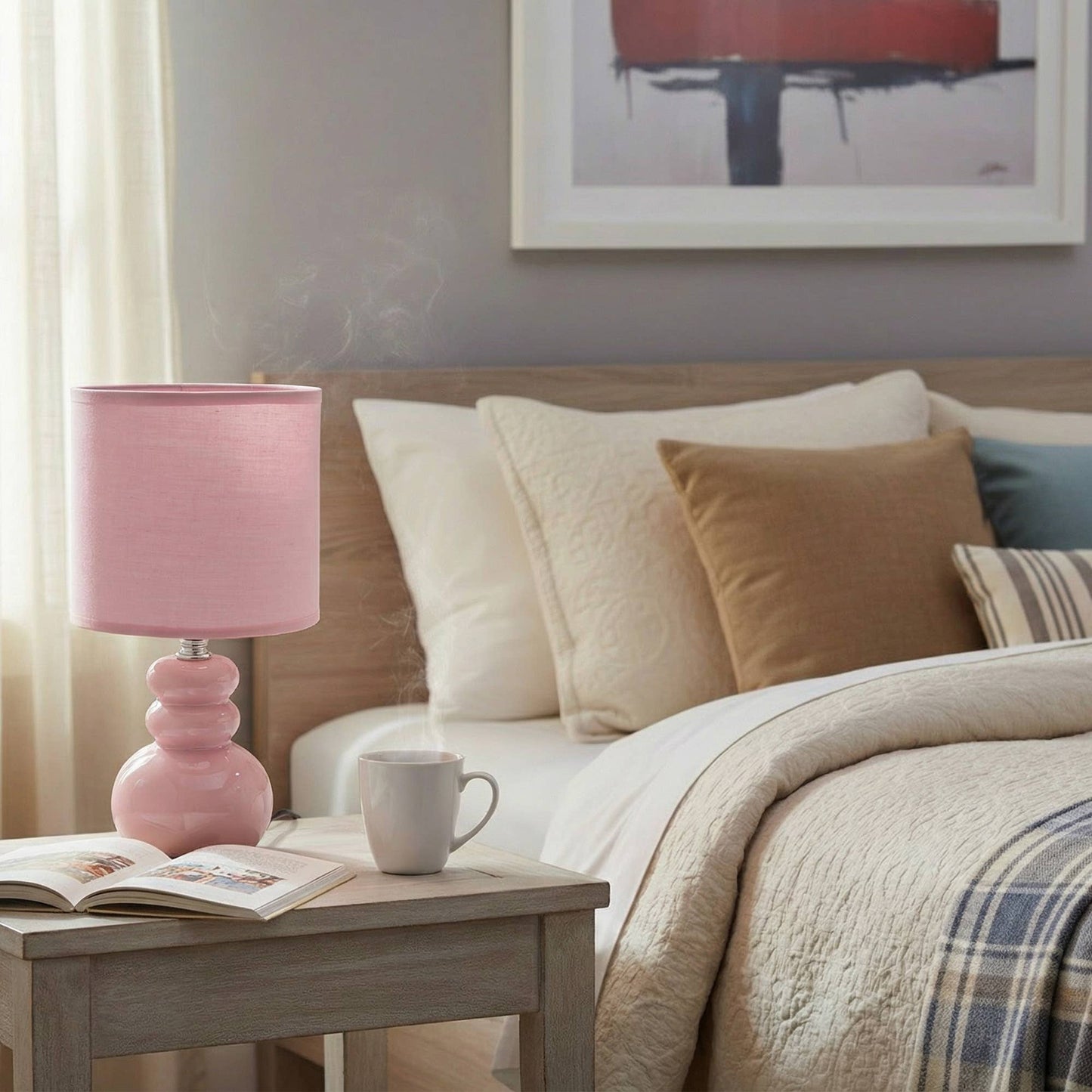 Ceramic Table Lamp with Shade Bubbly - Blue