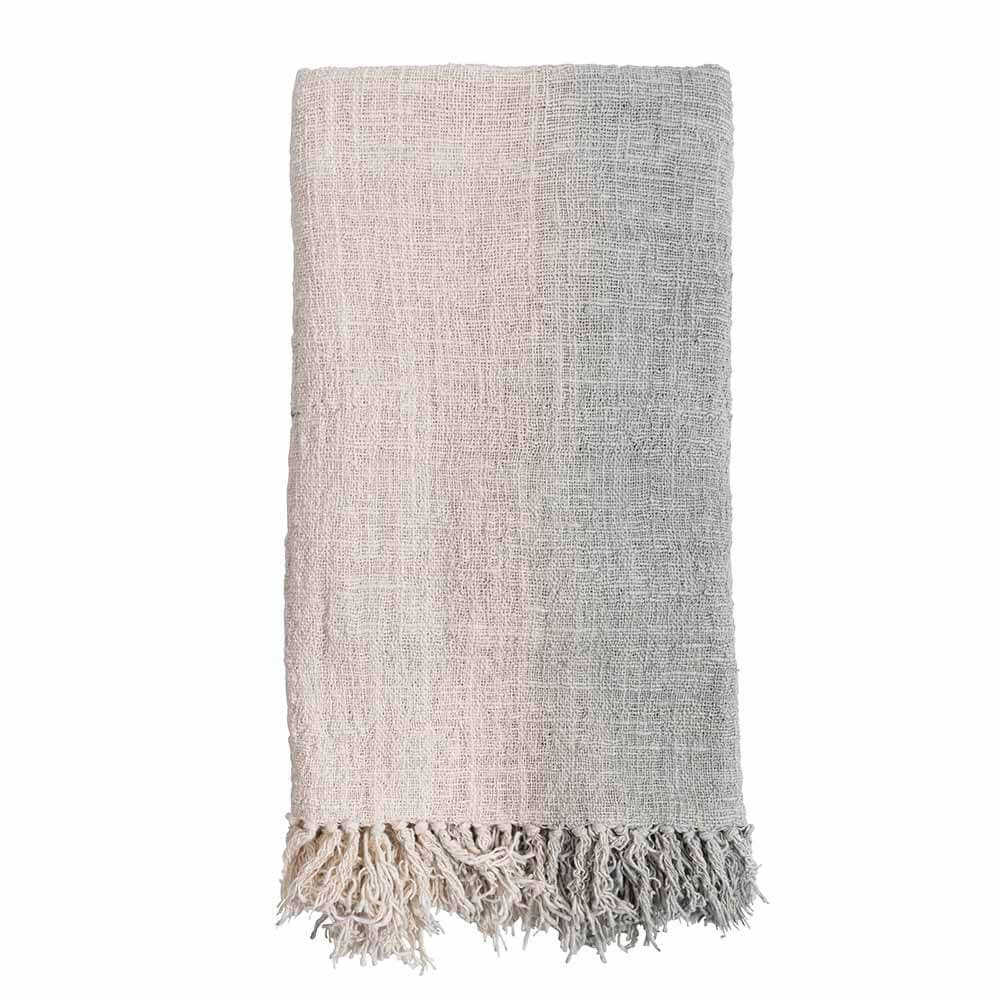 Waste Cotton Throw - Dark Grey