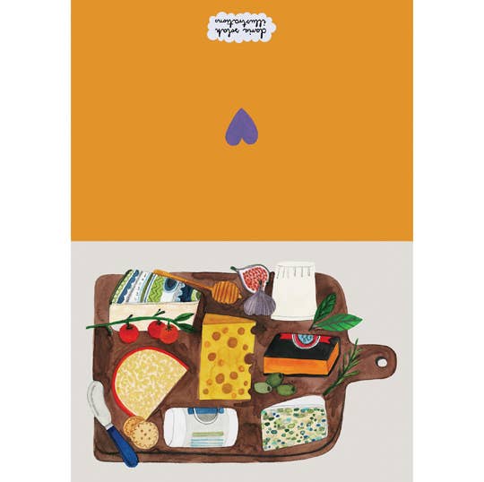 Cheeseboard Greeting Card - Daria Solak Illustrations
