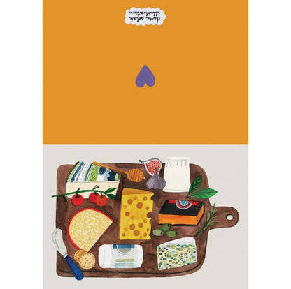 Cheeseboard Greeting Card - Daria Solak Illustrations
