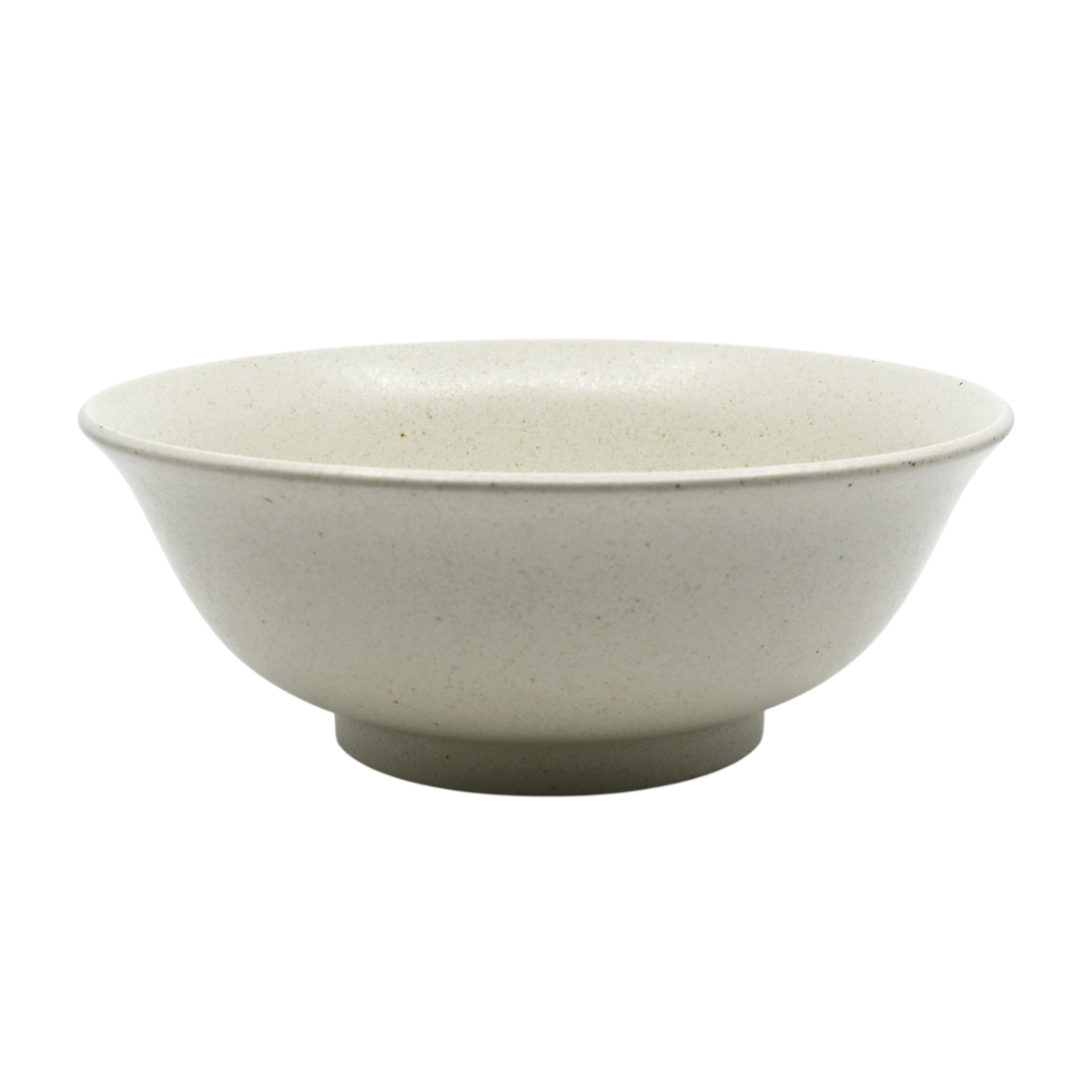 Large flared speckled white porcelain ramen bowl - PABOOM