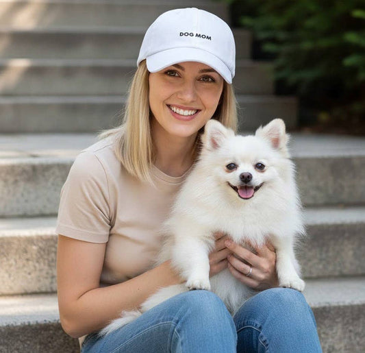Dog Mom Hat - White