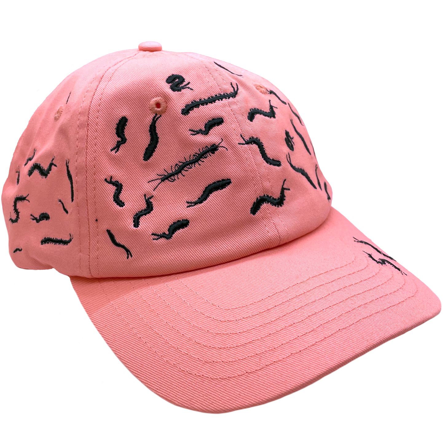 67 Centipede Hat: Pink/Hunter Green