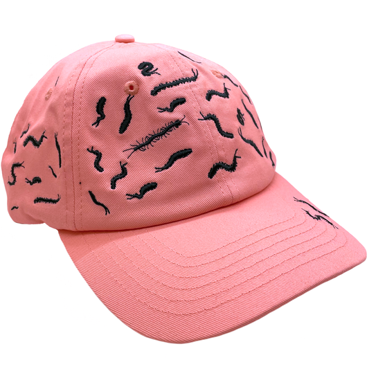 67 Centipede Hat: Pink/Hunter Green