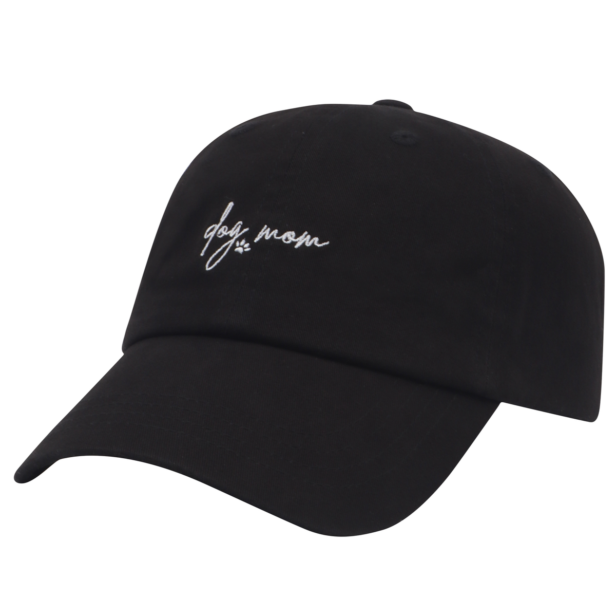 Dog Mom Paw Love Baseball Cap - Black