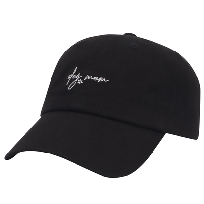 Dog Mom Paw Love Baseball Cap - Black