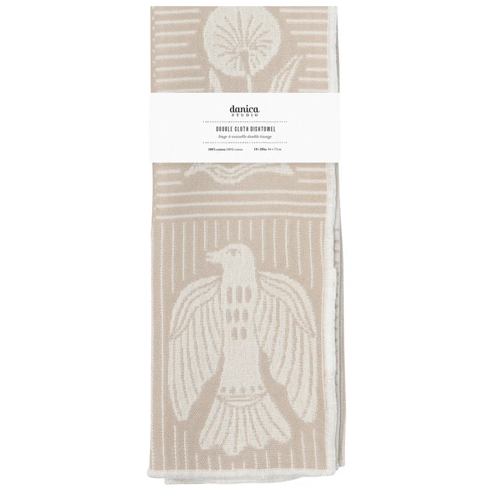 Close-up of the bird print detail on the Peregrine towel – PABOOM