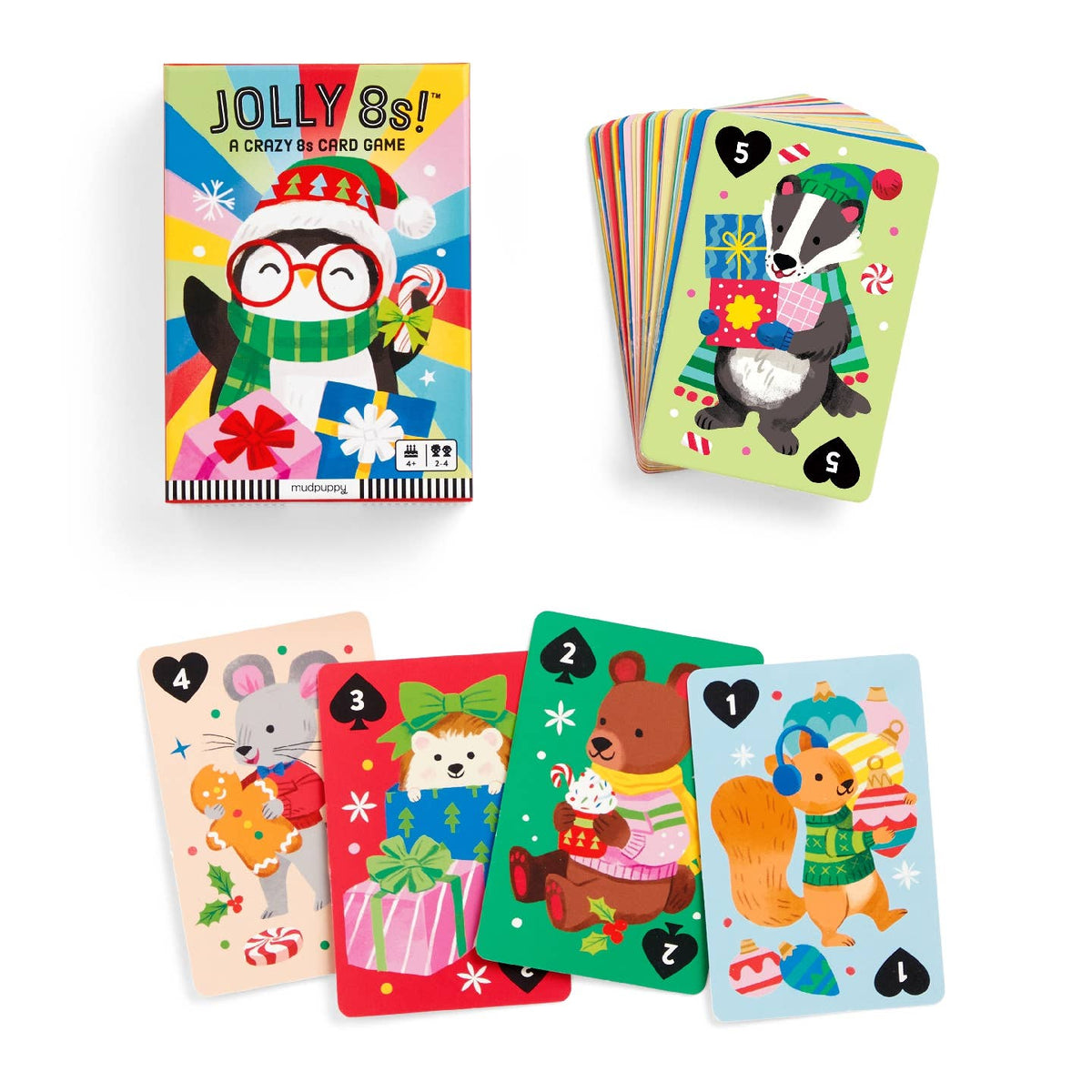 Jolly 8s Mudpuppy holiday cards detail - PABOOM