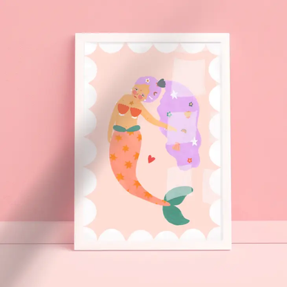 Purple Mermaid Art Print