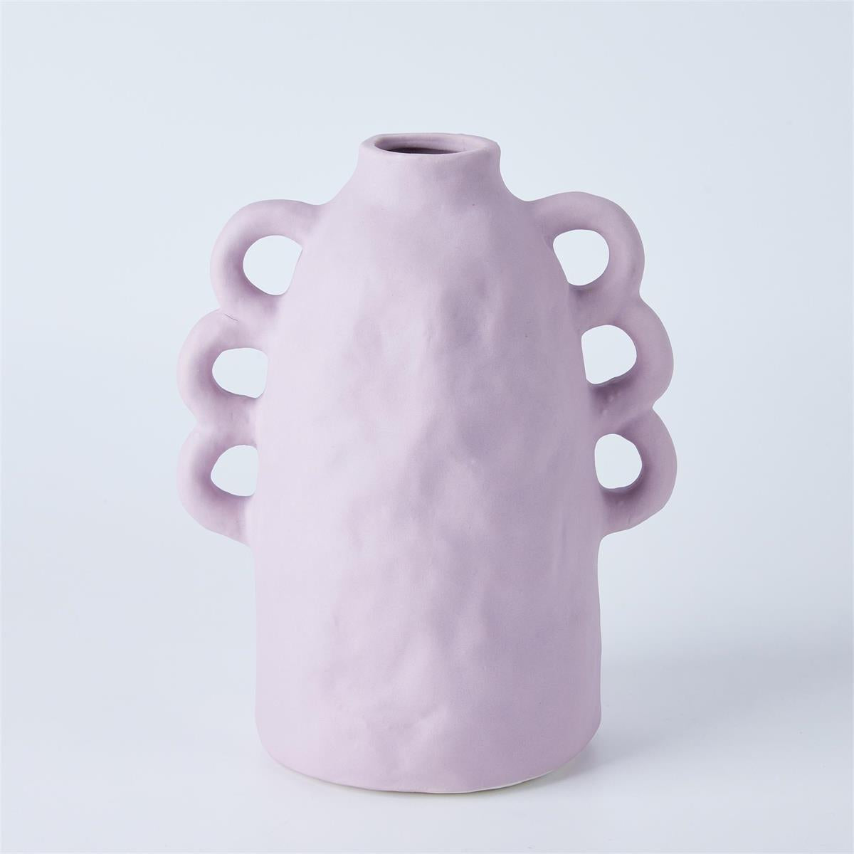 Matte Lavender Vase with Loops