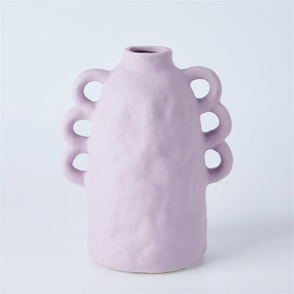 Matte Lavender Vase with Loops