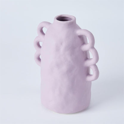 Matte Lavender Vase with Loops