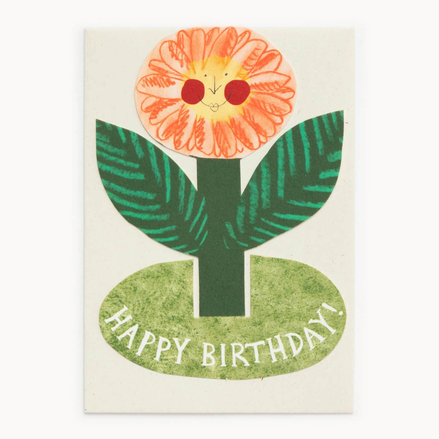 Happy Birthday Flower Stand-Up Card shown at an angle