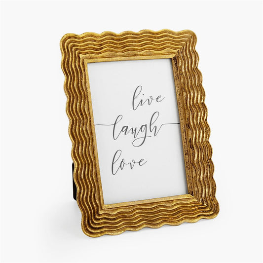 Gold 3D Wavy Photo Frame