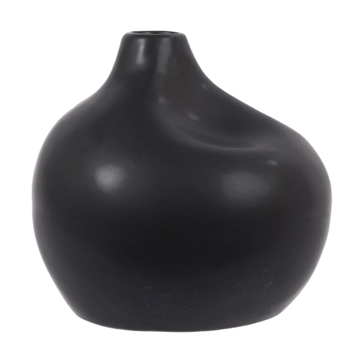 Matte Black Ceramic Vase