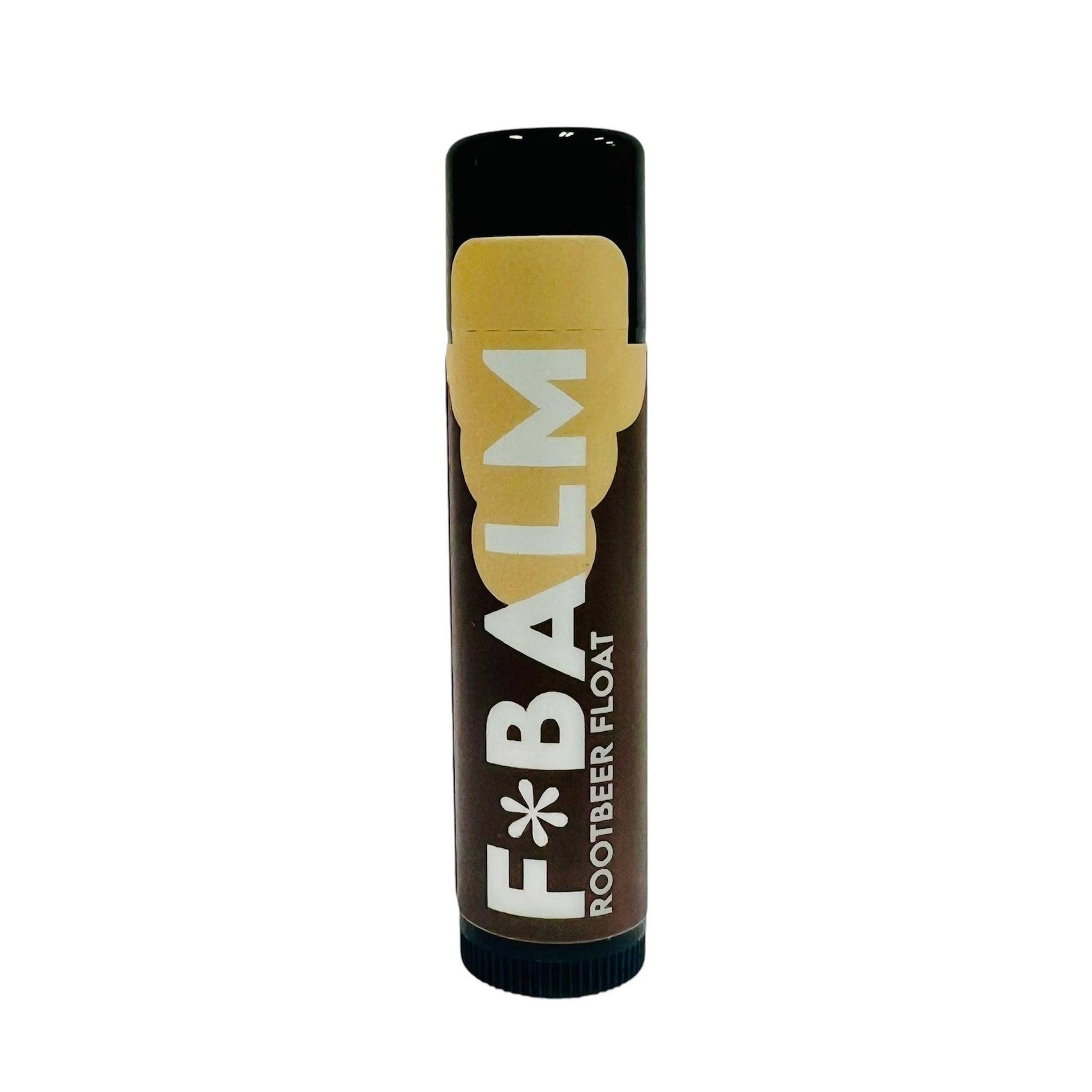 Charleston & Harlow Rootbeer Float lip balm tube label close-up