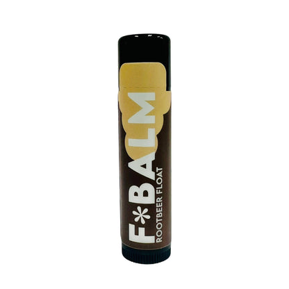 Charleston & Harlow Rootbeer Float lip balm tube label close-up