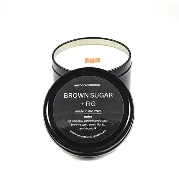 Brown Sugar + Fig Travel Soy Candle