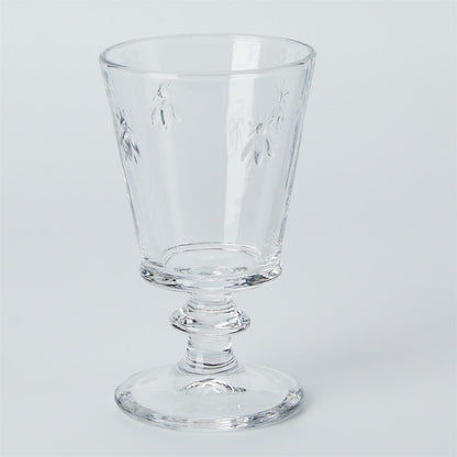 Bee Embossed Wine Glass