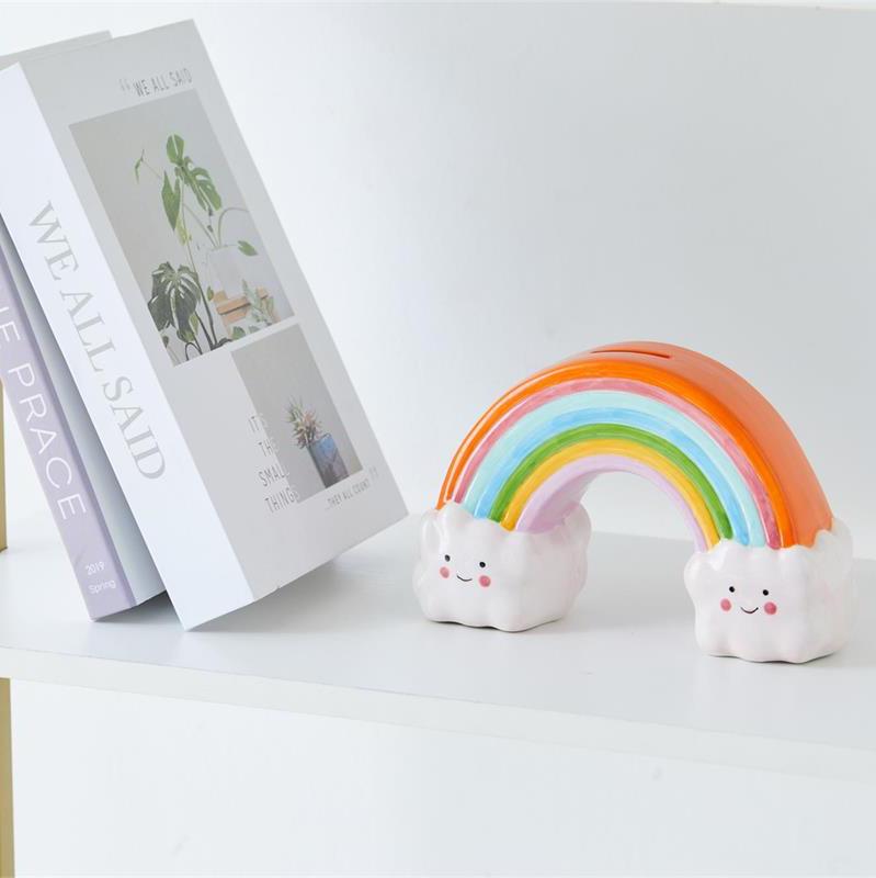 Rainbows + Clouds Money Bank