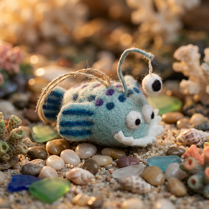 Handmade Felt Finnigan the Fish Hanging Decoration