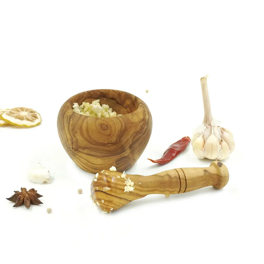 Olivewood Mortar + Pestle