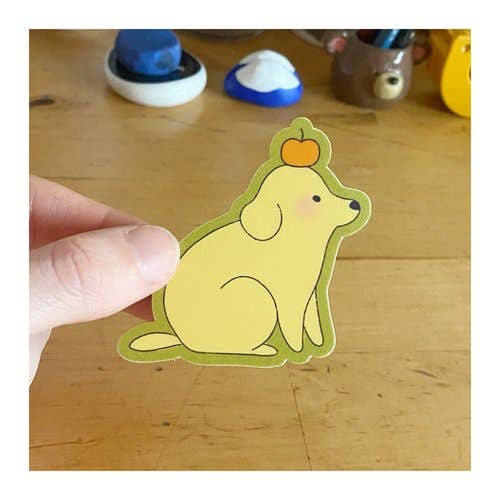 Apple Dog Sticker