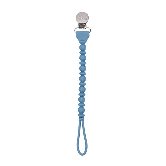 Sweetie Strap™ Silicone One-Piece Pacifier Clips - Blue Beaded