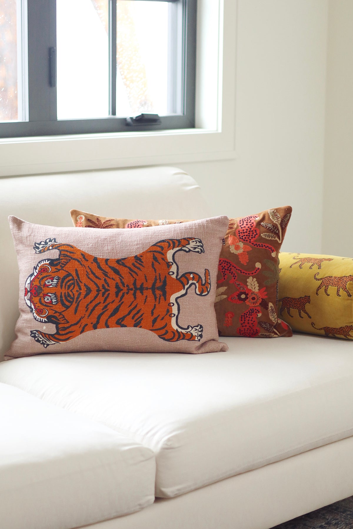 Velvet Leopard Bolster