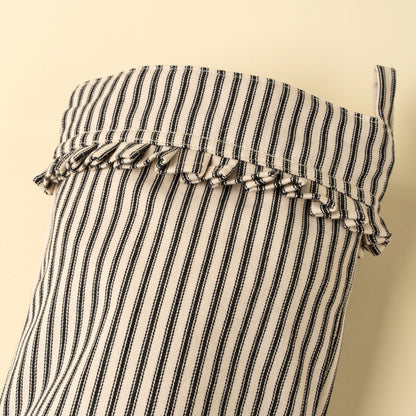 Ticking Stripe Stocking - Black