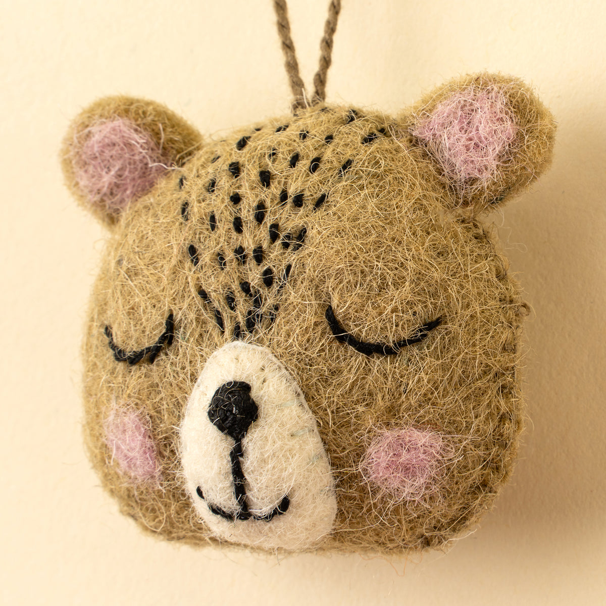 Bear Face Felt Ornament