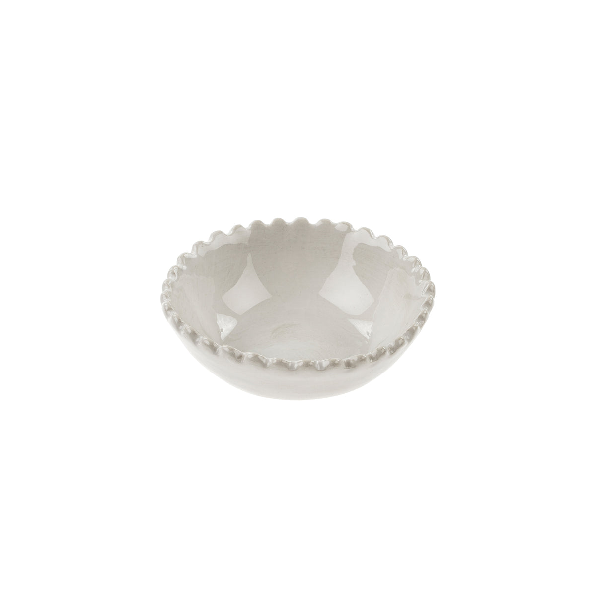 Scalloped Bowl in Extra Small with hand-painted glaze on a white background - PABOOM