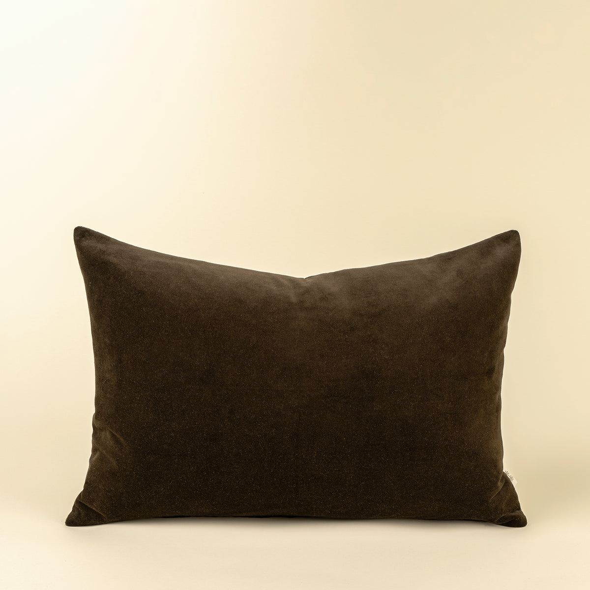 Vera Luxe Velvet Pillow in midnight green velvet, 16x24, on a white background - PABOOM