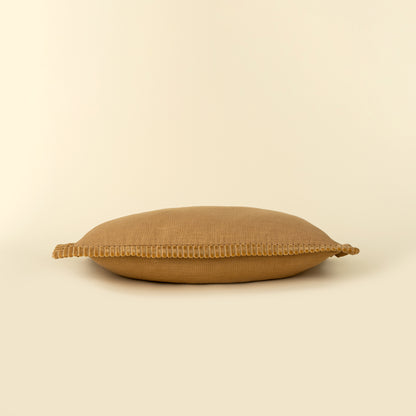 Corded Velvet Edge Pillow - Gold