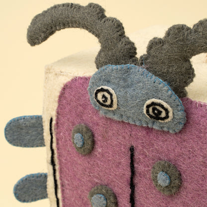 Funky Beetle Felt Doorstop