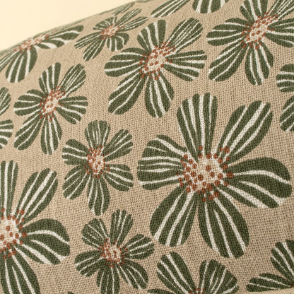 Daisy Play Long Polyfilled Lumbar - Green