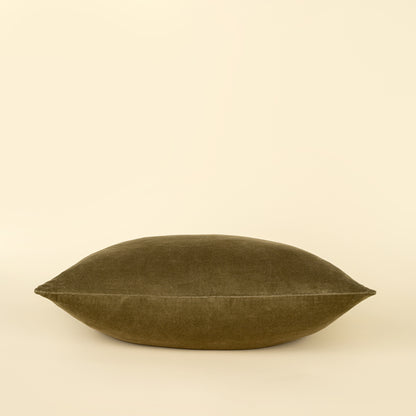 Vera Luxe Velvet Pillow - Olive, 16x24