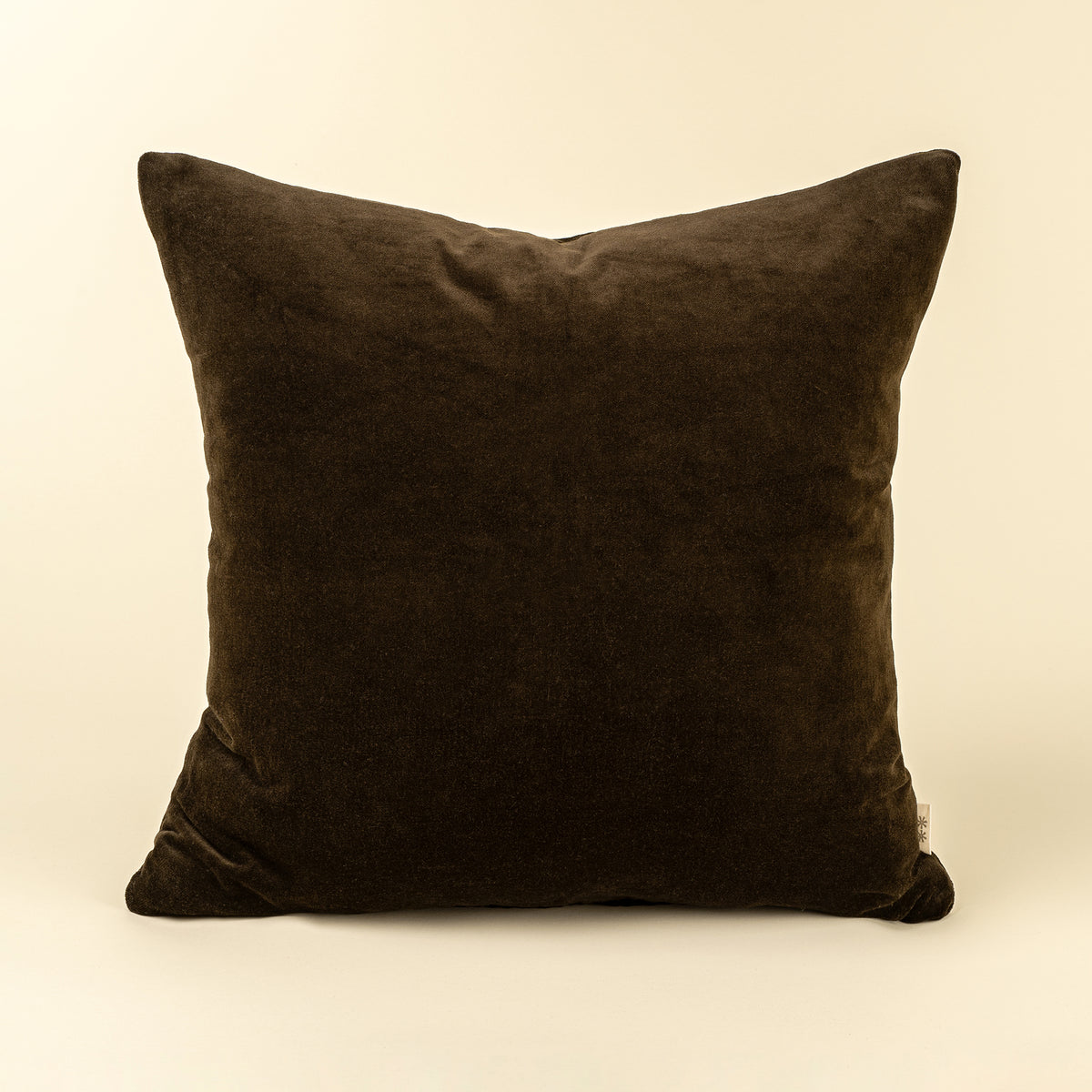 Vera Luxe Velvet Pillow in midnight green velvet, 20x20, on a white background - PABOOM