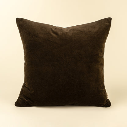Vera Luxe Velvet Pillow in midnight green velvet, 20x20, on a white background - PABOOM